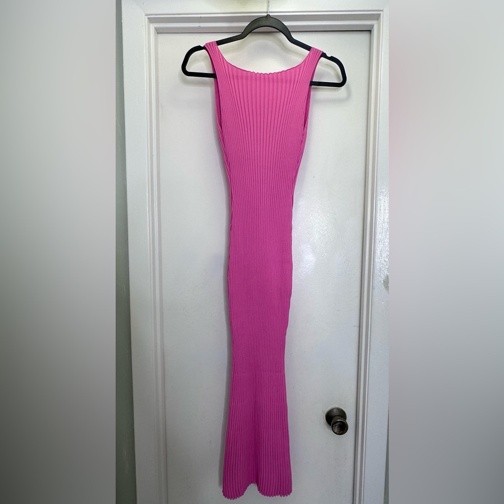 Hello Molly Fuchsia Ribbed Skirt